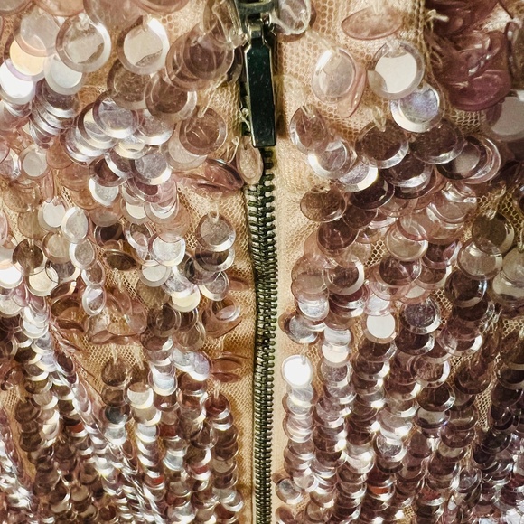 👗French Connection Starlight Ombré Sequin Dress - Mellow Rose 🩷 | Size 8 | $50 - Picture 8 of 12
